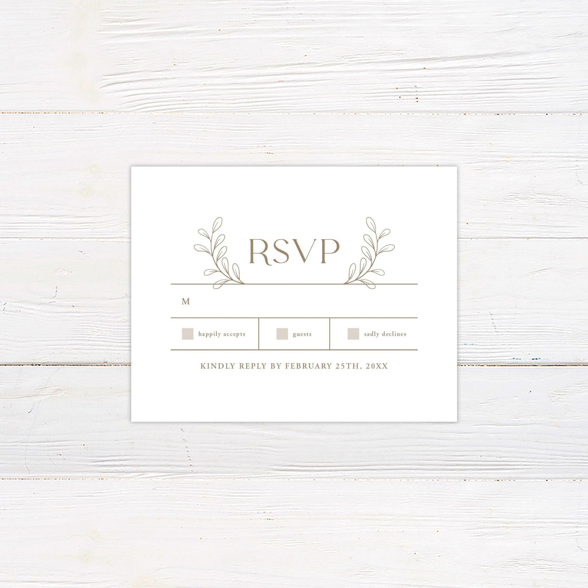 Minimal Foliage RSVP - goprintplus