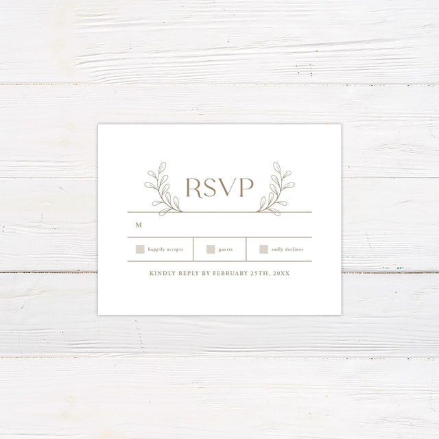 Minimal Foliage RSVP - goprintplus