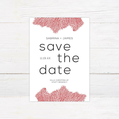 Minimal Leaf Save The Date - goprintplus