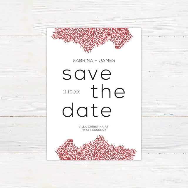 Minimal Leaf Save The Date - goprintplus