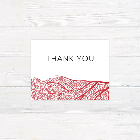 Minimal Leaf Thank You Card - goprintplus