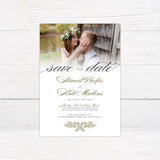 Minimal Vintage Floral Leaves Invitation - goprintplus