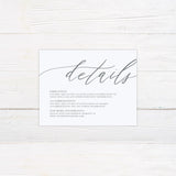 Minimalist Gray Script Invitation - goprintplus