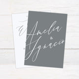 Minimalist Gray Script Invitation - goprintplus