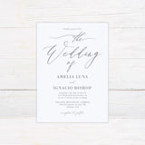 Minimalist Gray Script Invitation - goprintplus