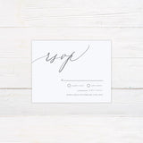 Minimalist Gray Script Invitation - goprintplus