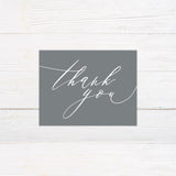 Minimalist Gray Script Invitation - goprintplus