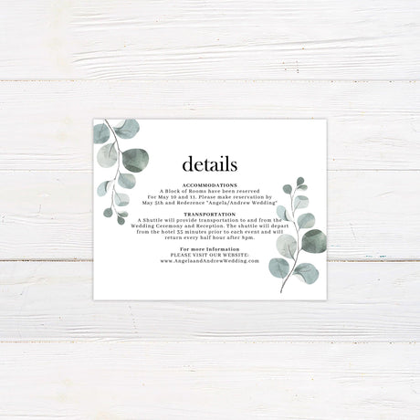 Minimalist Greenery Details Card - goprintplus