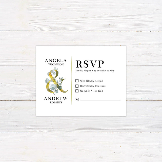 Minimalist Greenery RSVP - goprintplus