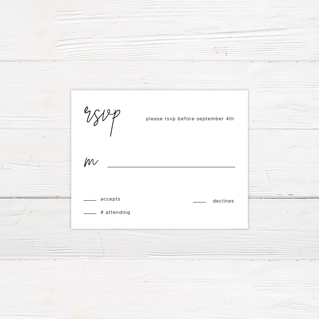 Minimalist Script Invitations - goprintplus