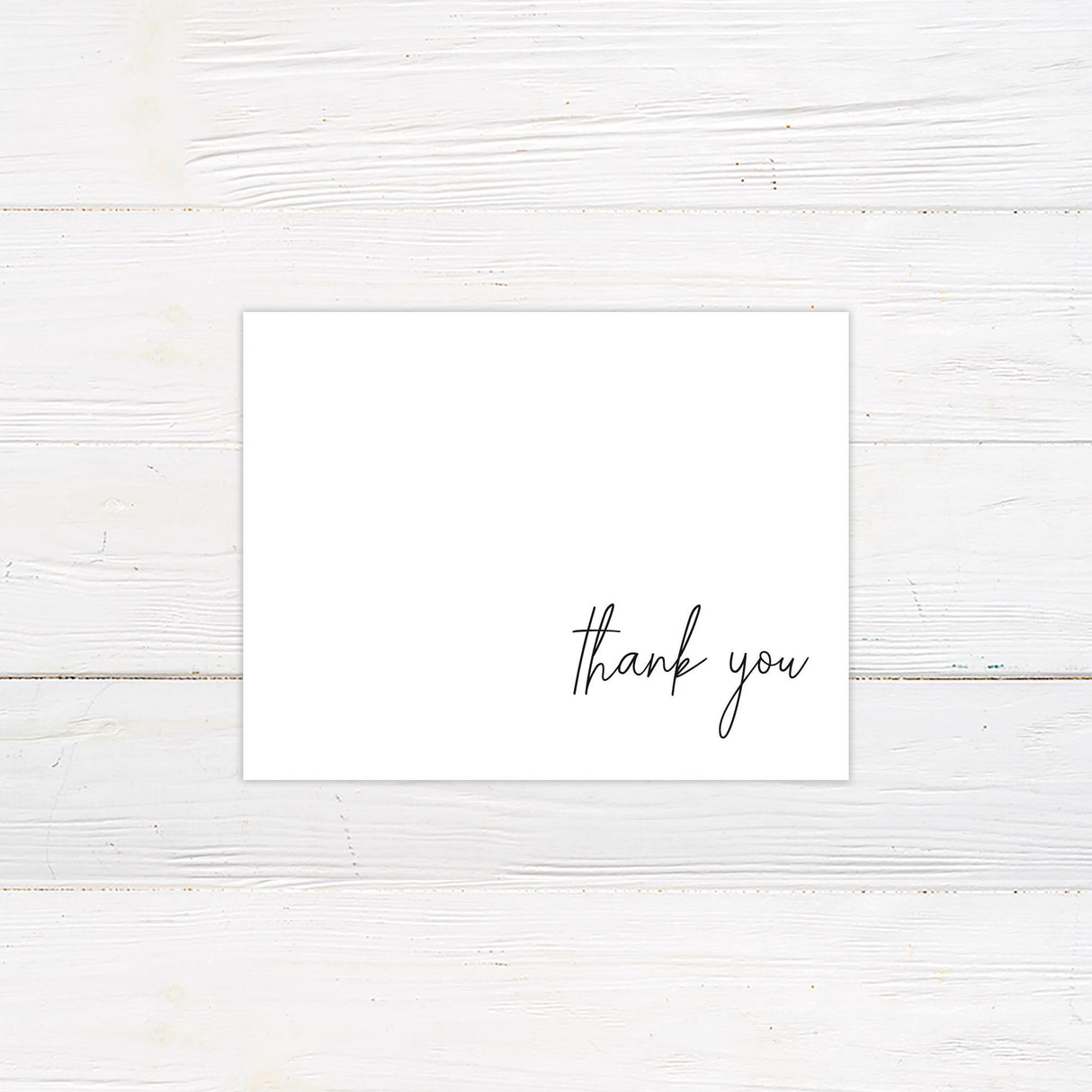 Minimalist Script Thank You Card - goprintplus