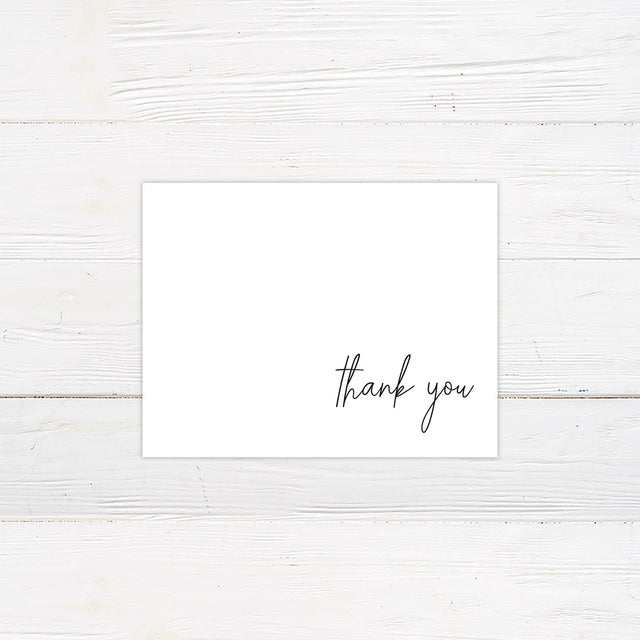 Minimalist Script Thank You Card - goprintplus