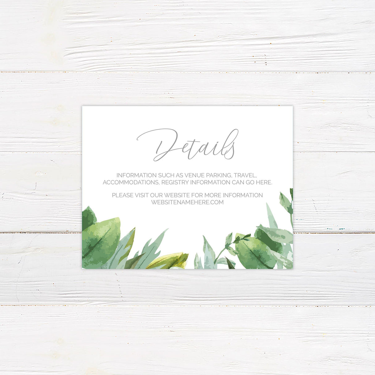 Mint Garden Details Card - goprintplus