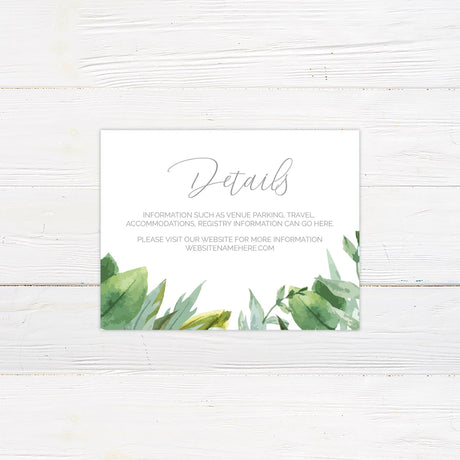 Mint Garden Details Card - goprintplus