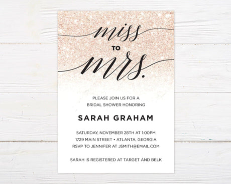 Miss to Mrs. Shower Invitation - goprintplus