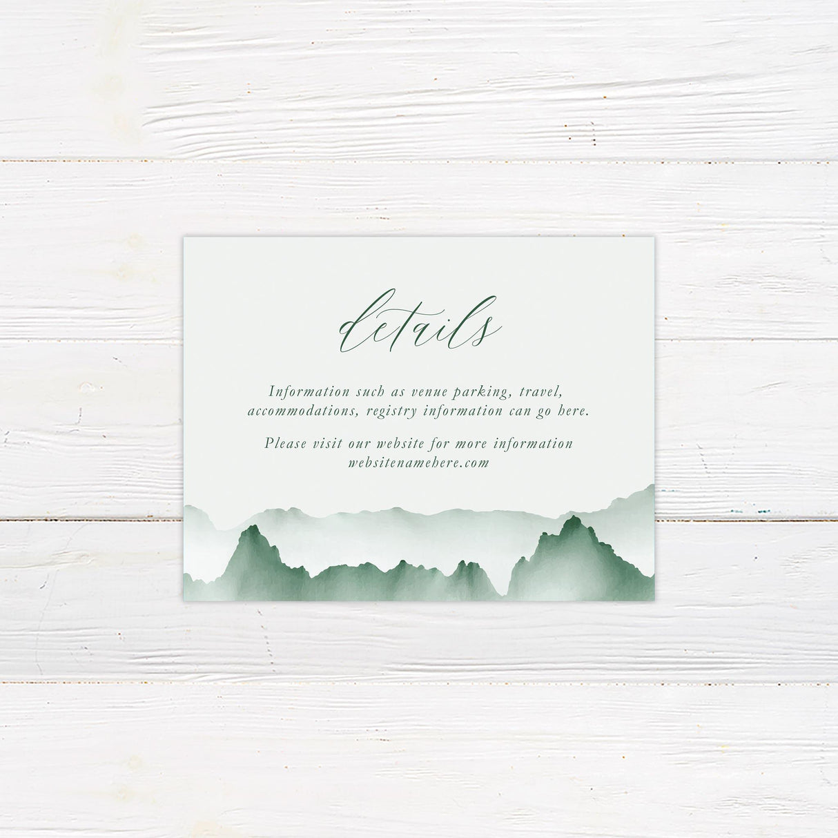 Misty Mountain Details Cards - goprintplus