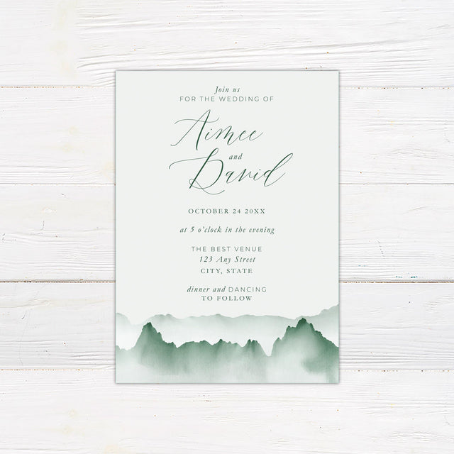 Misty Mountains Invitations - goprintplus