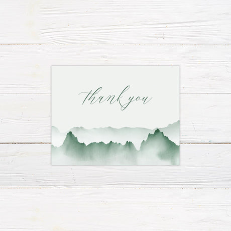 Misty Mountain Thank You Card - goprintplus