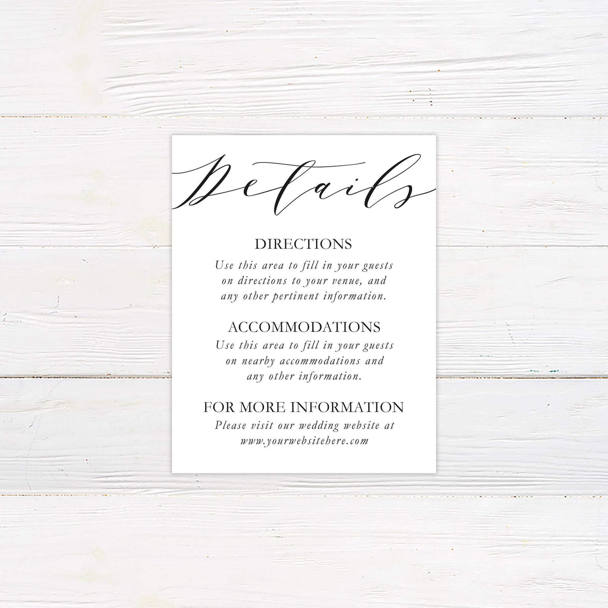Modern Script Details Card | Go Print Plus