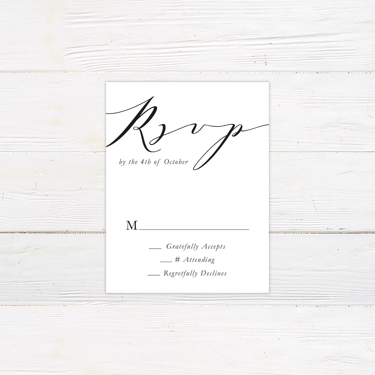 Modern Script RSVP - goprintplus