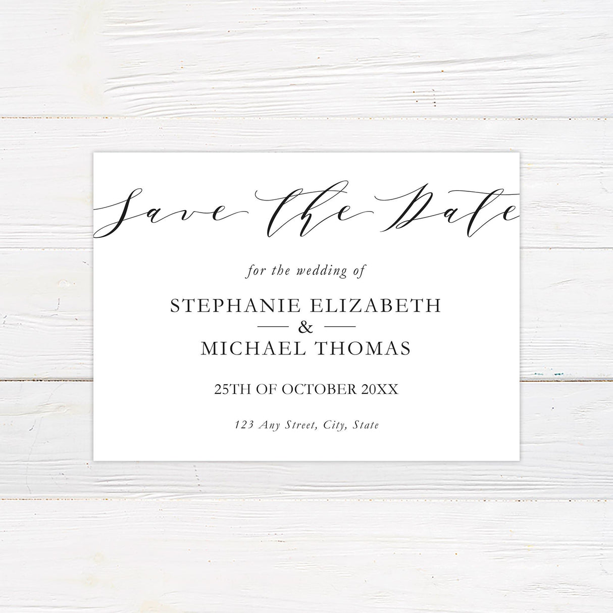 Modern Script Save the Date - goprintplus