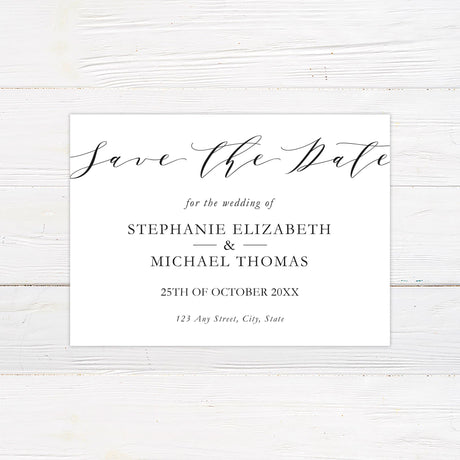 Modern Script Save the Date - goprintplus