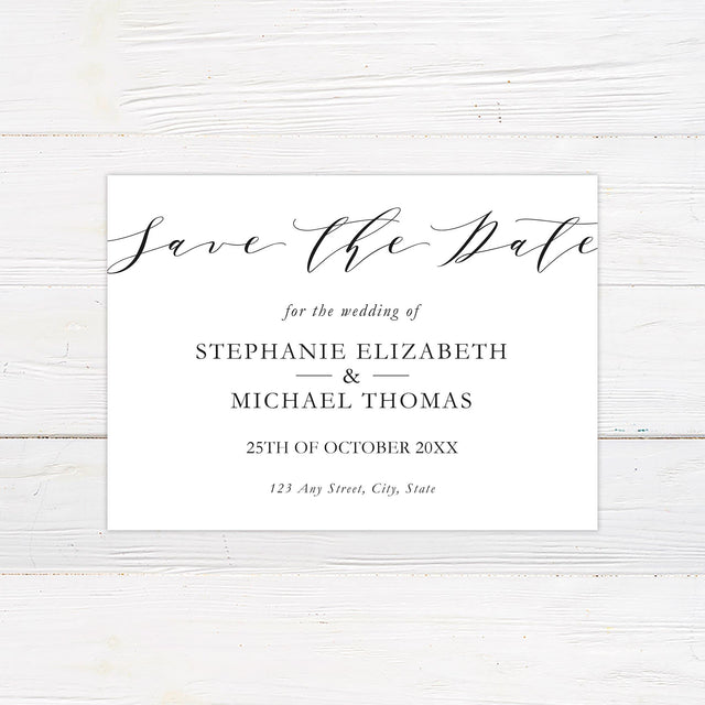 Modern Script Save the Date - goprintplus