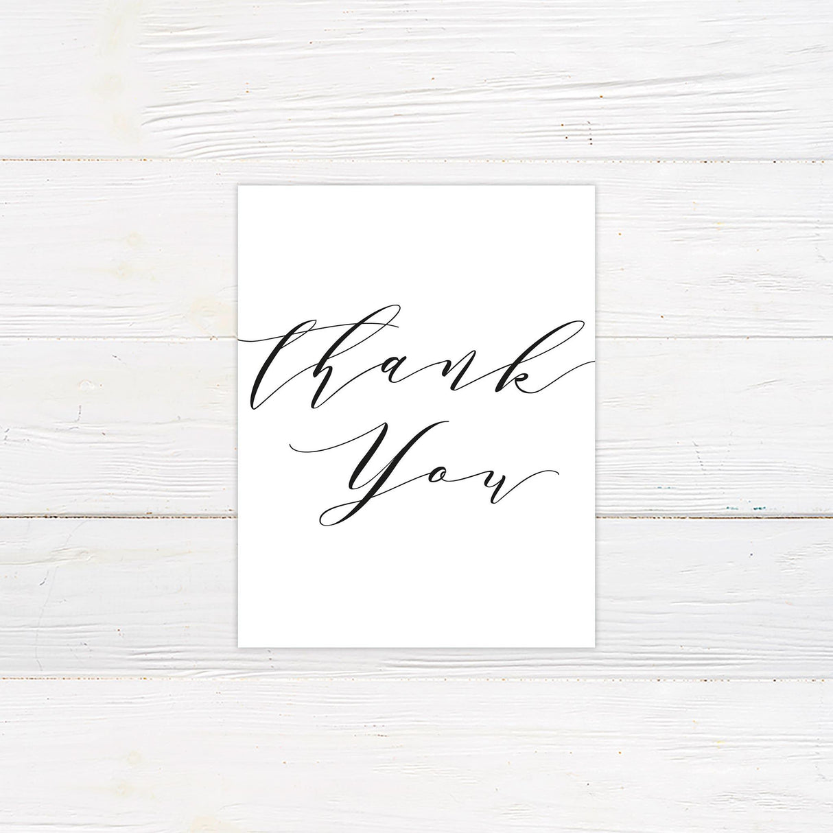 Modern Script Thank You Card - goprintplus