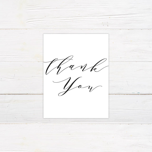 Modern Script Thank You Card - goprintplus