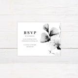 Monochrome Big Florals Invitation - goprintplus