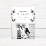 Monochrome Big Florals Invitation - goprintplus