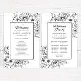 Monochrome Floral Invitation - goprintplus