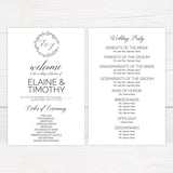 Monochrome Wreath Invitations - goprintplus