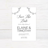 Monochrome Wreath Invitations - goprintplus