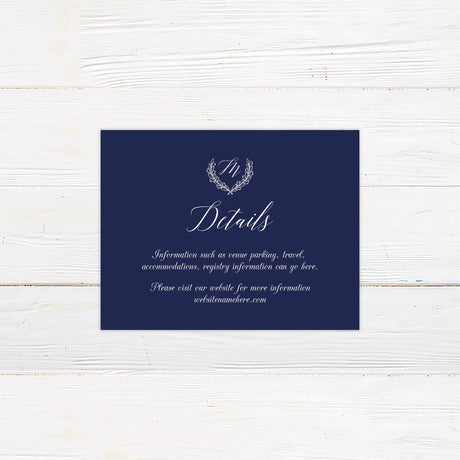 Monogram Crest Invitations - goprintplus