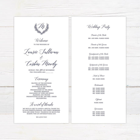 Monogram Crest Invitations - goprintplus