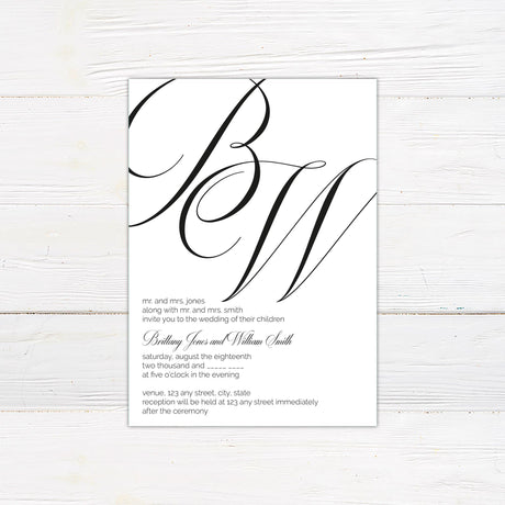 Monogram Invitations - goprintplus