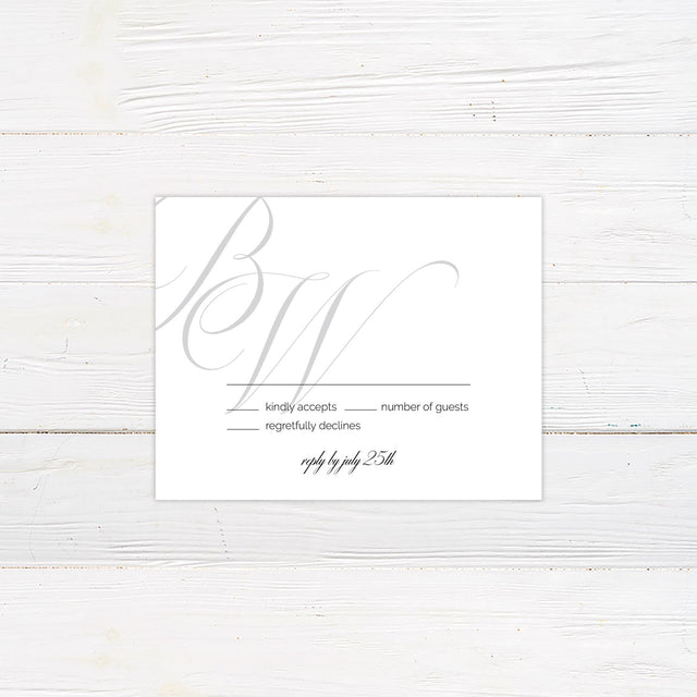 Monogram RSVP - goprintplus