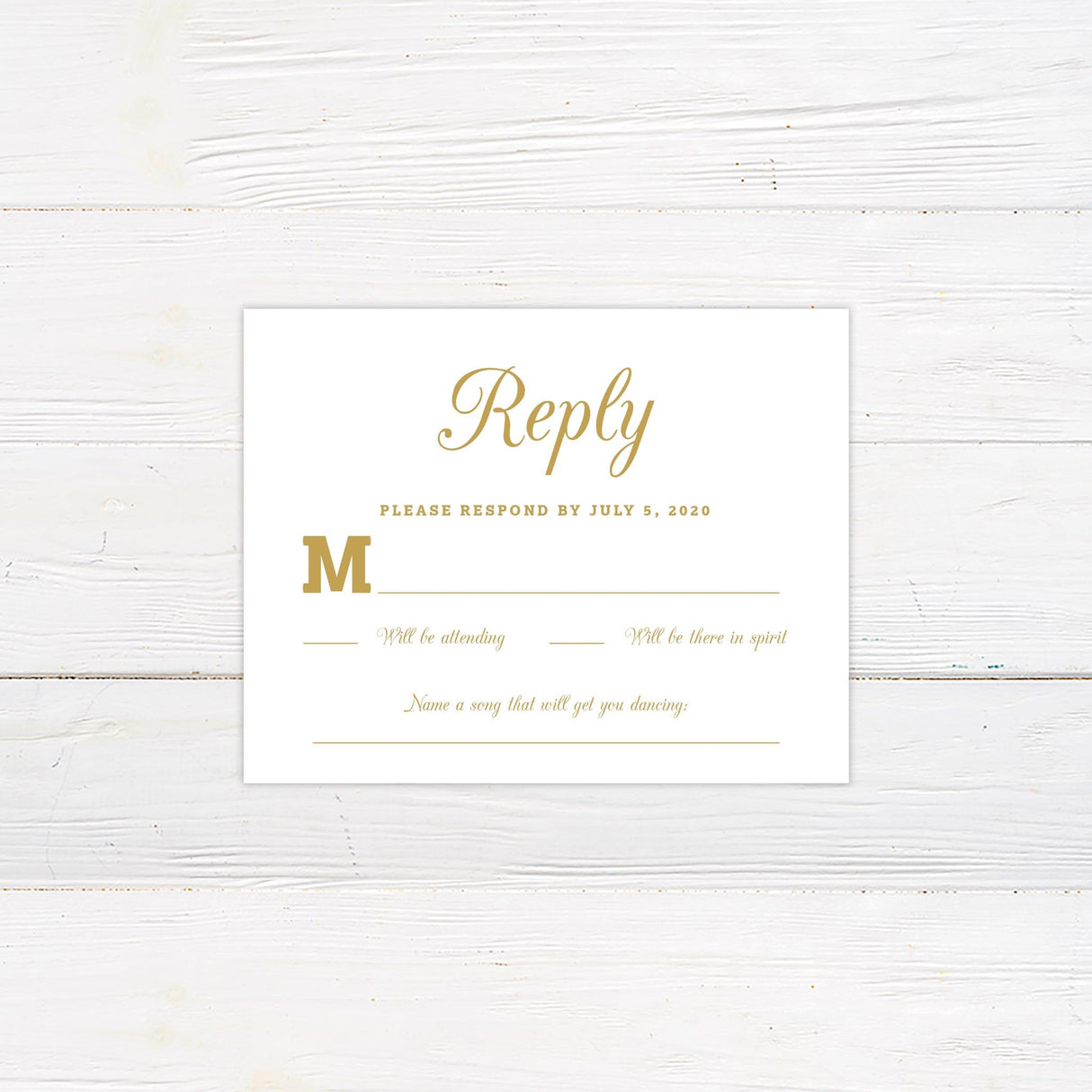 Monogram Shield RSVP - goprintplus