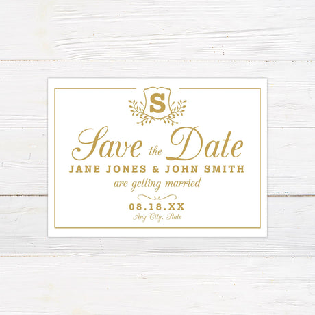 Monogram Shield Invitations - goprintplus