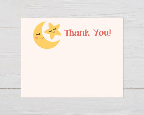 Moon and Star Thank You Card - goprintplus