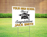 Mortarboard Hat Graduation Yard Sign - goprintplus