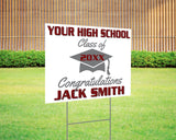 Mortarboard Hat Graduation Yard Sign - goprintplus