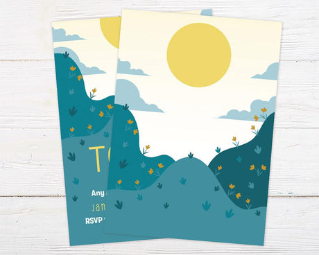 Mountain Birthday Party Invitation - goprintplus