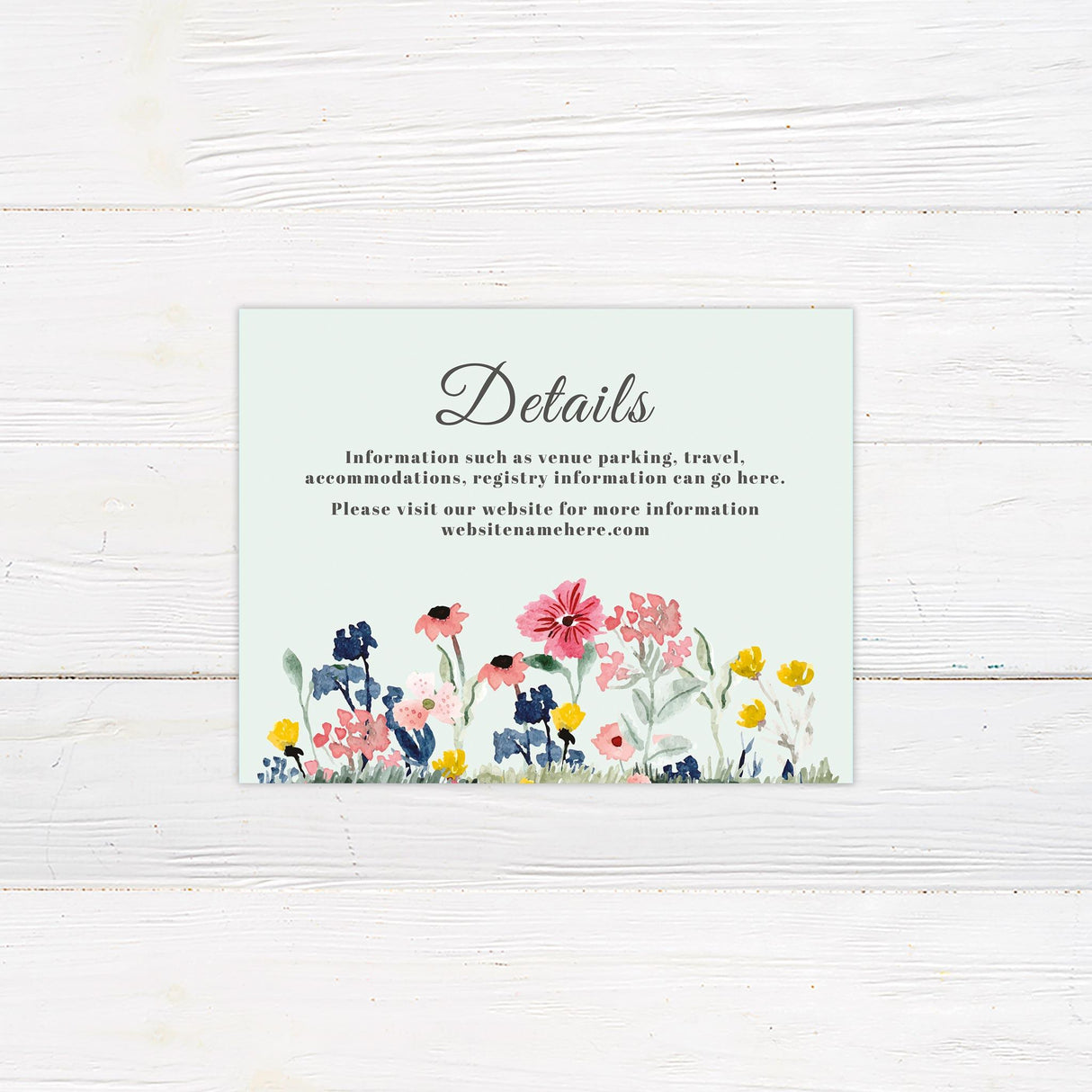 Multicolor Wildflowers Invitations - goprintplus