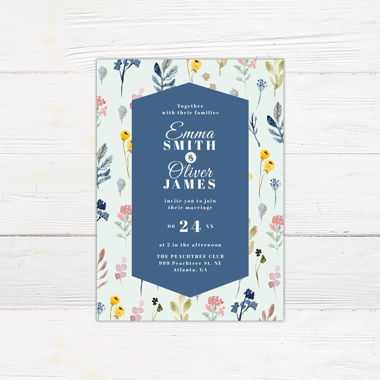 Multicolor Wildflowers Invitations - goprintplus