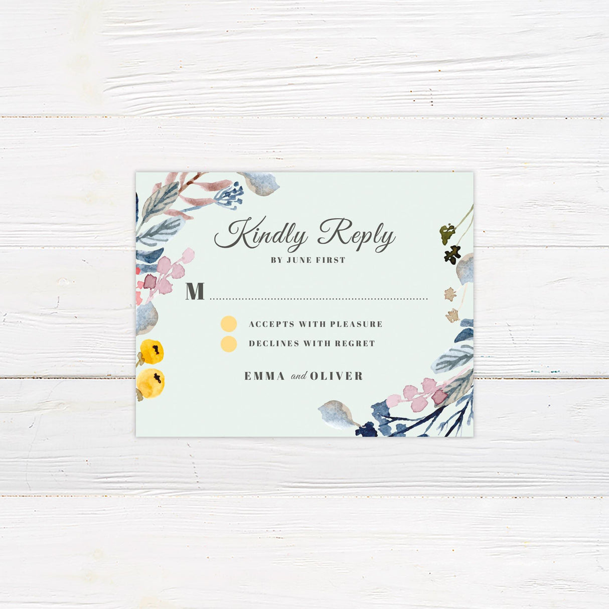 Multicolor Wildflowers Invitations - goprintplus