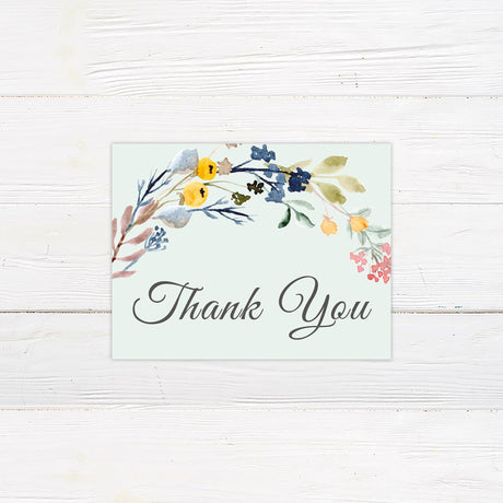 Multicolor Wildflower Thank You Card - goprintplus