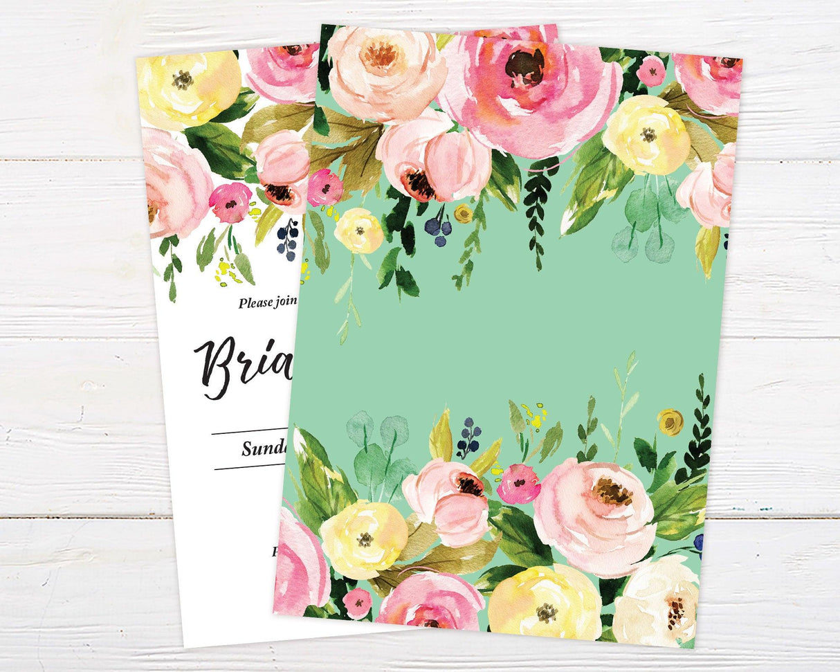 Multicolored Floral Invitation - goprintplus