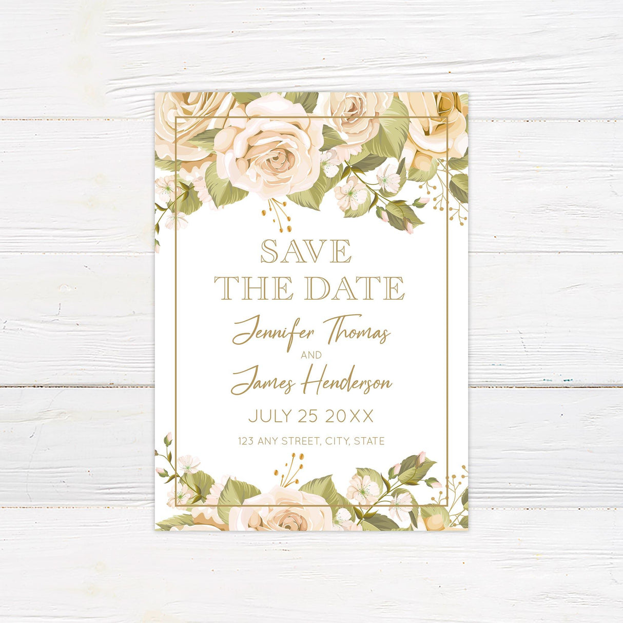 Muted Roses Invitations - goprintplus